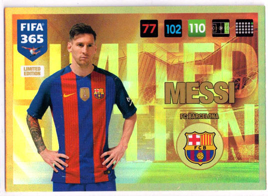XXL Lionel Messi, XXL Limited Edition, Panini Adrenalyn 365 2016-17 (Nor bearded)