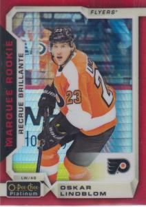 Oskar Lindblom /199 - 2018-19 O-Pee-Chee Platinum Red Prism #171