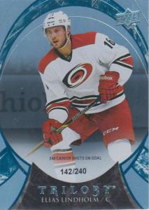 Elias Lindholm - 2015-16 Upper Deck Trilogy Rainbow Blue #18 /240