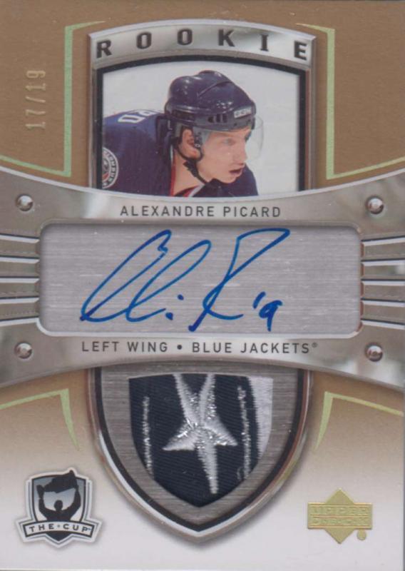 Alexandre Picard - 2005-06 The Cup Autographed Rookie Patches Gold Rainbow #167 /19