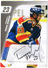 2007-08 SHL Signed by the numbers s.2 #2 Fredrik Bremberg Djurgårdens IF /23