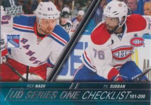 Rick Nash / P.K. Subban CL 2015-16 Upper Deck #200 - New York/Montreal