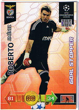 Goal Stopper, 2010-11 Adrenalyn Champions League, Roberto Jimenez