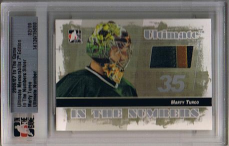 Marty Turco 2006-07 ITG Ultimate Memorabilia In The Numbers #17 2/9