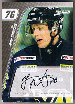 2007-08 SHL Signed by the numbers s.1B #2 Johan Davidsson, HV71 /76
