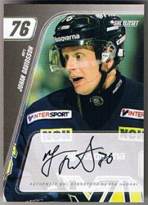 2007-08 SHL Signed by the numbers s.1B #2 Johan Davidsson, HV71 /76