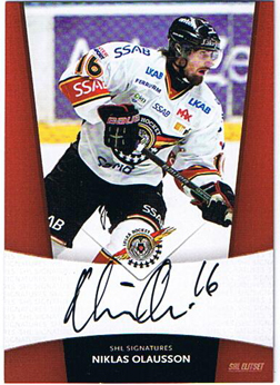 2010-11 SHL s.2 Signatures #18 Niklas Olausson Lulea Hockey