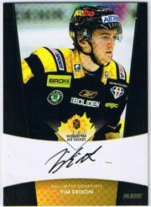 2010-11 SHL s.2 Limited Signatures #4 Tim Erixon Skelleftea AIK /25
