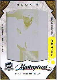 Mattias Ritola 2008-09 The Cup Printing Plates UD Black Yellow #102 1/1