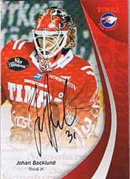 2007-08 SHL Signatures s.1 (A) #08 Johan Backlund, Timrå IK