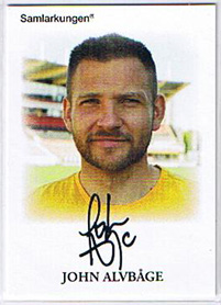 Samlarkungens football signatures #5 John Alvbåge /50