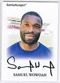 Samlarkungens football signatures #6 Samuel Wowoah /50