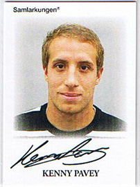 Samlarkungens football signatures #8 Kenny Pavey /50