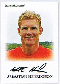 Samlarkungens football signatures #9 Sebastian Henriksson /50