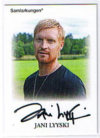 Samlarkungens football signatures #11 Jani Lyyski /50