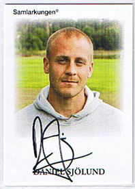 Samlarkungens football signatures #12 Daniel Sjölund /50