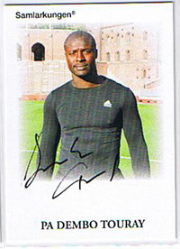 Samlarkungens football signatures #15 Pa Dembo Touray /50