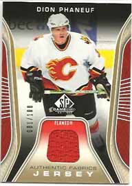 Dion Phaneuf 2006-07 SP Game Used Authentic Fabrics Parallel #AFDP /100
