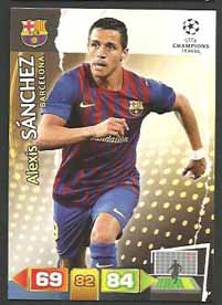 Grundkort Barcelona, 2011-12 Adrenalyn Champions League, Alexis Sanchez