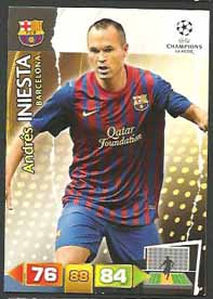 Grundkort Barcelona, 2011-12 Adrenalyn Champions League, Andres Iniesta