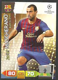 Grundkort Barcelona, 2011-12 Adrenalyn Champions League, Javier Mascherano