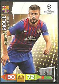 Grundkort Barcelona, 2011-12 Adrenalyn Champions League, Gerard Pique