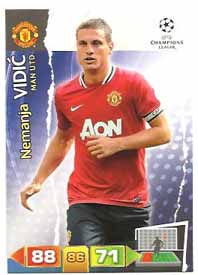 Grundkort Manchester United, 2011-12 Adrenalyn Champions League, Nemanja Vidic