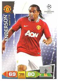 Grundkort Manchester United, 2011-12 Adrenalyn Champions League, Anderson