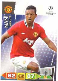 Grundkort Manchester United, 2011-12 Adrenalyn Champions League, Nani