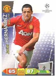 Grundkort Manchester United, 2011-12 Adrenalyn Champions League, Javier Hernandez