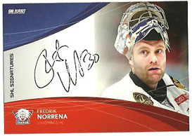 2011-12 SHL s.1 Signatures #12 Fredrik Norrena Linköping