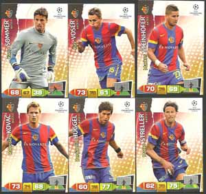 Teamset Basel, 2011-12 Adrenalyn Champions League, 6 olika grundkort