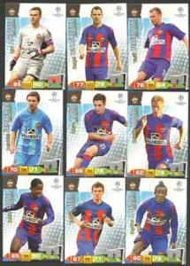 Teamset CSKA Moscow, 2011-12 Adrenalyn Champions League, 9 olika grundkort