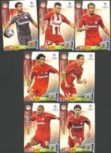 Teamset Olympiacos, 2011-12 Adrenalyn Champions League, 7 olika grundkort