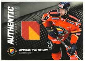 2010-11 SHL Jersey s.1 #3 Kristofer Ottosson Djurgårdens IF (Red/ Yellow)