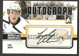 Luke Adam 2009-10 ITG Heroes and Prospects Autographs #ALA