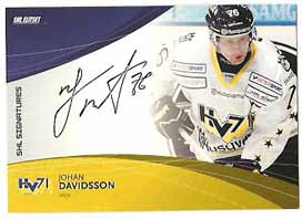 2011-12 SHL s.2 Signatures #11 Johan Davidsson HV71