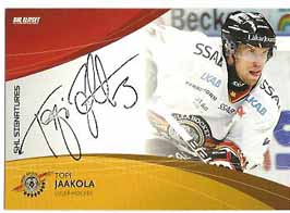 2011-12 SHL s.2 Signatures #14 Topi Jaakola Luleå