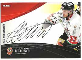 2011-12 SHL s.2 Signatures #17 Ole-Kristian Tollefsen MODO Hockey