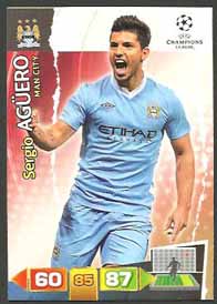 Grundkort Manchester City, 2011-12 Adrenalyn Champions League, Sergio Aguero