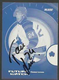 SHL Press Plate, Signed Future Watch, Thomas Larsson Skellefteå AIK