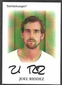 Samlarkungens football signatures #17 Joel Riddez /50