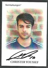 Samlarkungens football signatures #18 Christer Youssef /50