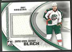 Matt Kassian 2011-12 ITG Heroes and Prospects Game Used Jerseys Black #M02