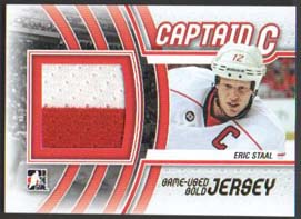 Eric Staal 2011-12 ITG Captain-C Jerseys Gold #M18 10ex.