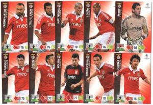 Teamset SL BENFICA, 2012-13 Adrenalyn Champions League, 10 olika grundkort