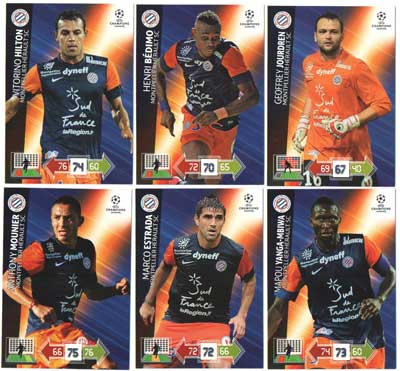  Base cards MONTPELLIER HERAULT SC, 2012-13 Adrenalyn Champions League, Pick from list