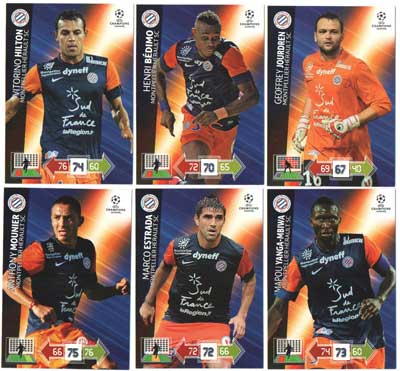 Teamset MONTPELLIER HERAULT SC, 2012-13 Adrenalyn Champions League, 6 olika grundkort