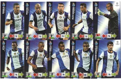 Teamset FC PORTO, 2012-13 Adrenalyn Champions League, 10 olika grundkort