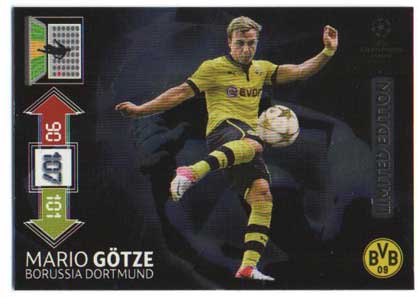Limited Edition, 2012-13 Adrenalyn Champions League, Mario Götze / Mario Gotze